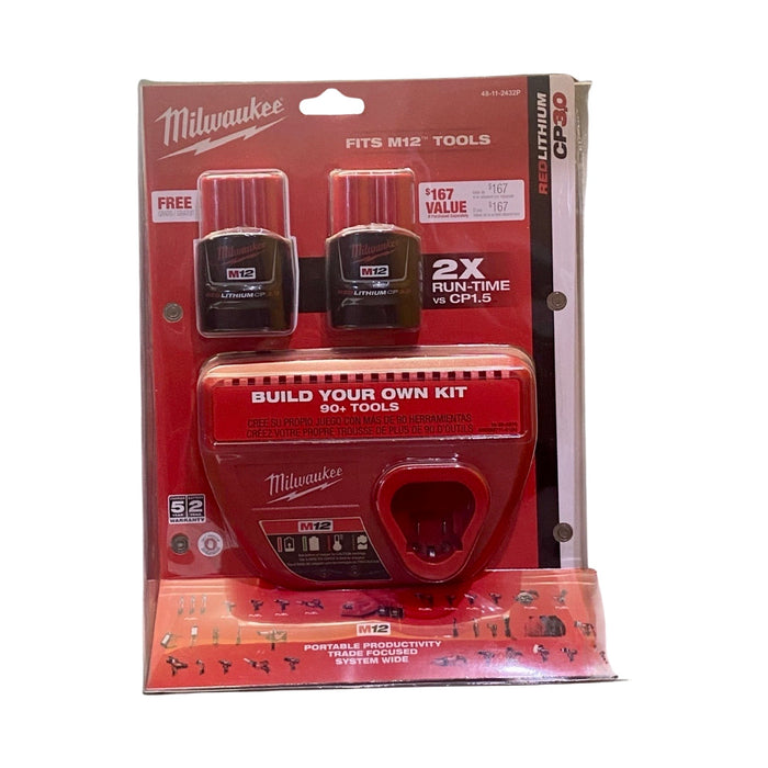 Milwaukee M12 12V Lithium-Ion Cordless 3/8 in. Crown Stapler Kit W/ (2) 1.5Ah Battery, Charger & Bag