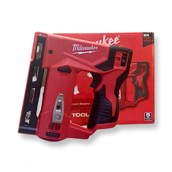 Milwaukee M12 12V Lithium-Ion Cordless 3/8 in. Crown Stapler Kit W/ (2) 1.5Ah Battery, Charger & Bag